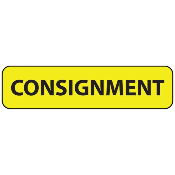 Label Paper Permanent Consignment 1" Core 1 1/4"x5/16" Yellow 760 per Roll
