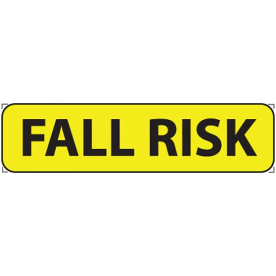 Label Paper Permanent Fall Risk 1" Core 1 1/4"x5/16" Yellow 760 per Roll