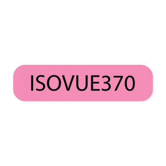 LABEL PAPER PERMANENT ISOVUE370 1" CORE 1 7/16" X 3/8" FL. PINK 666 PER ROLL