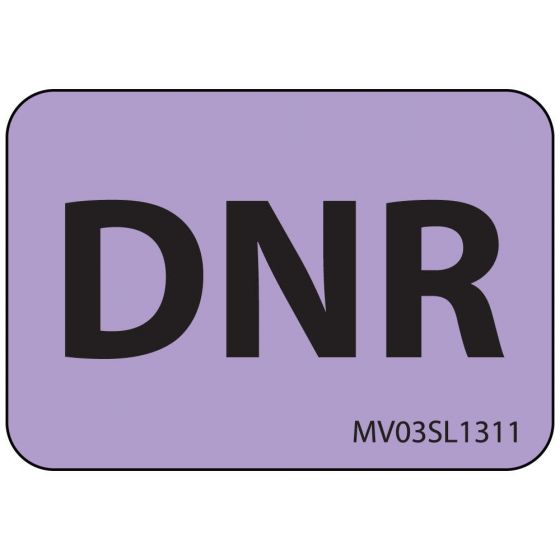 Label Paper Removable DNR, 1" Core, 1 7/16" x 1", Lavender, 666 per Roll