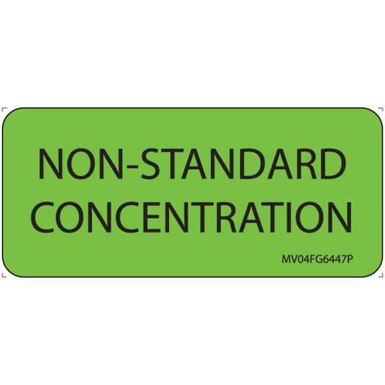 Label Paper Permanent Non-standard, 1" Core, 2 1/4" x 1", Fl. Green, 420 per Roll