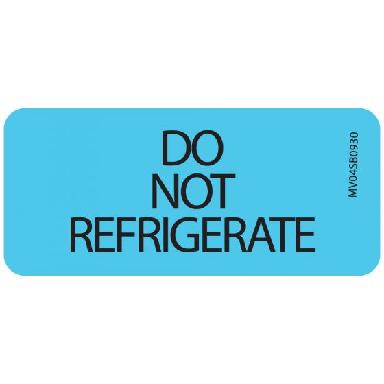 Lab Communication Label (Paper, Removable) Do Not Refrigerate 2 1/4"x1 Blue - 420 per Roll