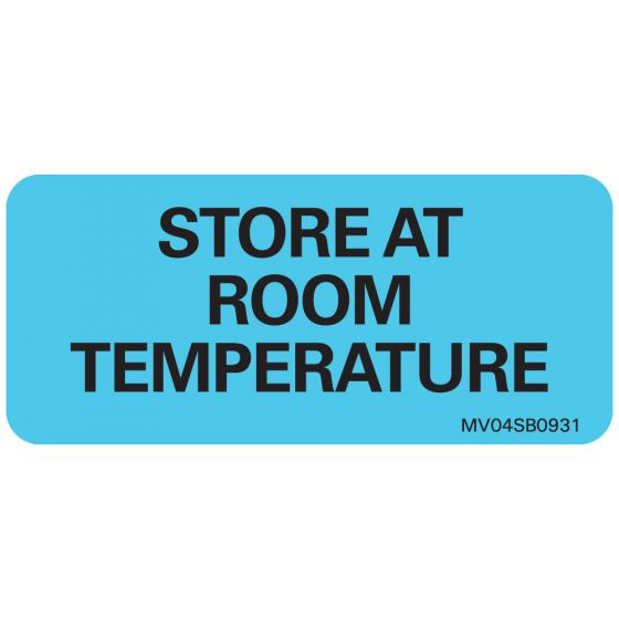 Lab Communication Label (Paper, Removable) Store At Room 2 1/4"x1 Blue - 420 per Roll