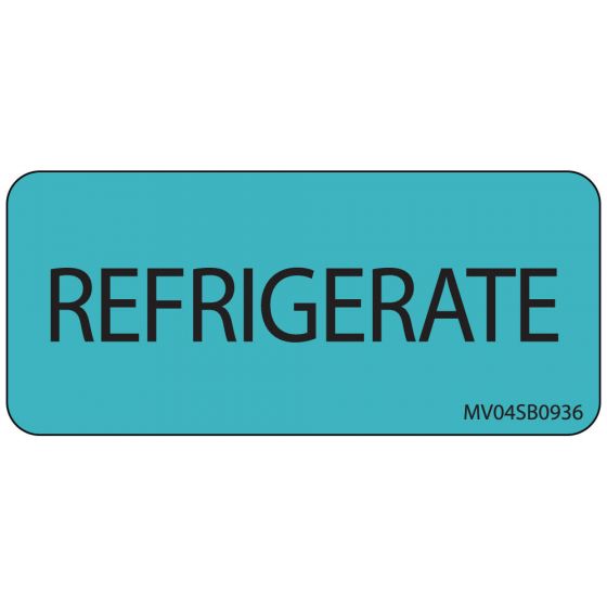 Label Paper Removable Refrigerate, 1" Core, 2 1/4" x 1", Blue, 420 per Roll