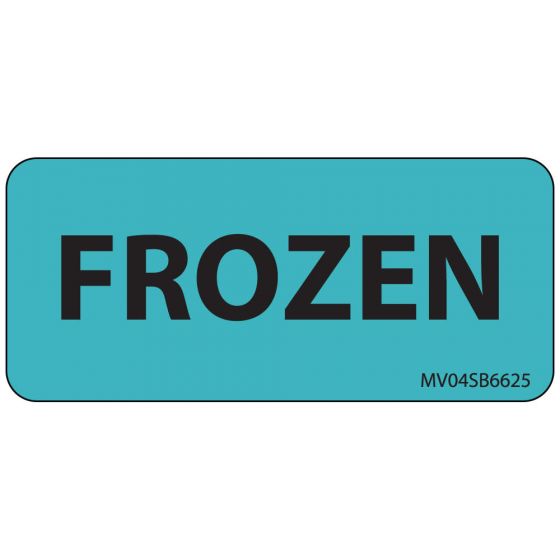 Label Paper Removable Frozen, 1" Core, 2 1/4" x 1", Blue, 420 per Roll