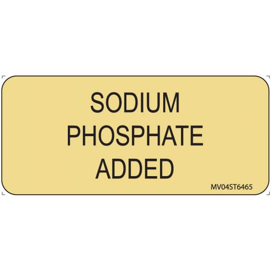 Label Paper Removable Sodium Phosphate, 1" Core, 2 1/4" x 1", Tan, 420 per Roll