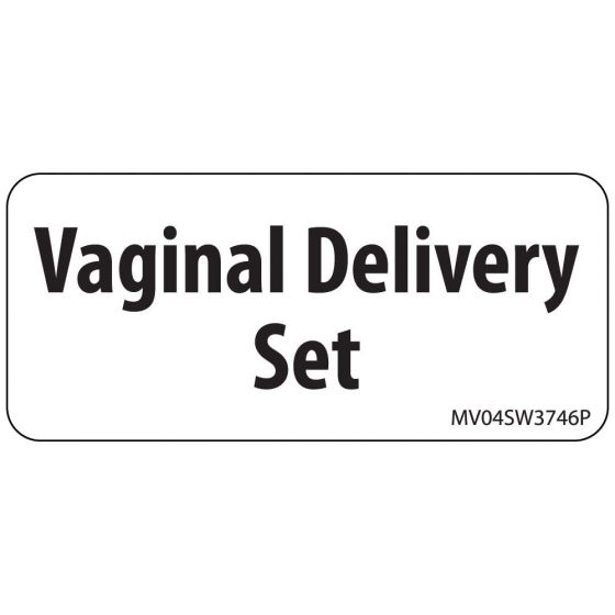 Label Paper Permanent Vaginal Delivery, 1" Core, 2 1/4" x 1", White, 420 per Roll