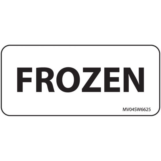 Label Paper Removable Frozen, 1" Core, 2 1/4" x 1", White, 420 per Roll