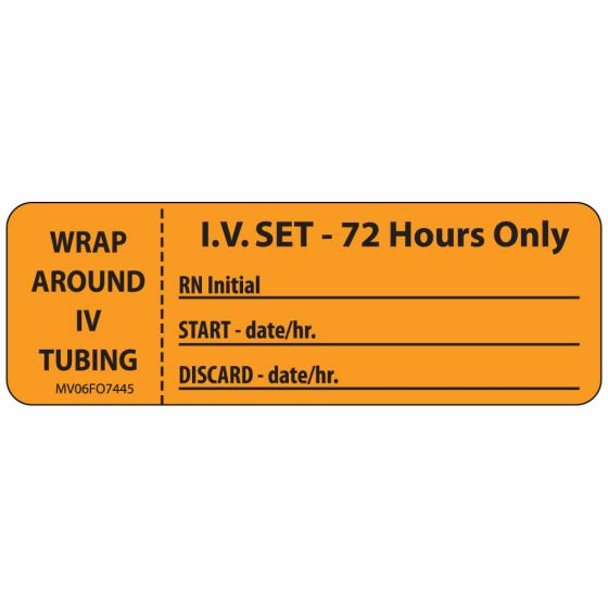 Label Paper Removable Wrap Around IV, 1" Core, 2 15/16" x 1", Fl. Orange, 333 per Roll