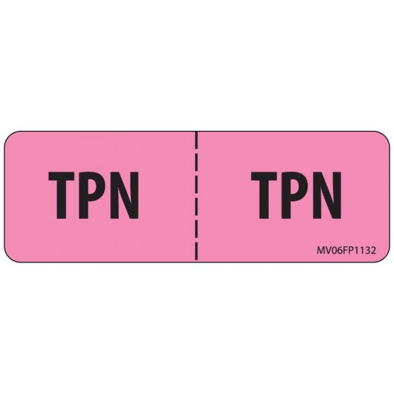 Label Paper Removable TPN: TPN, 1" Core, 2 15/16" x 1", Fl. Pink, 333 per Roll
