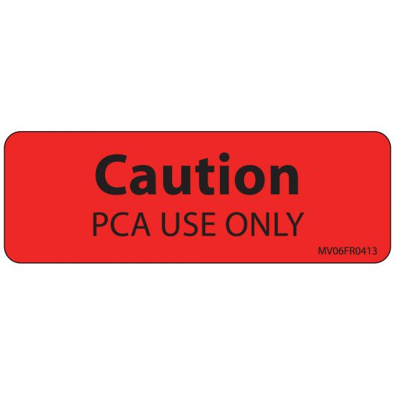 Label Paper Permanent Caution Pca Use 1" Core 2 15/16"x1 Fl. Red 333 per Roll