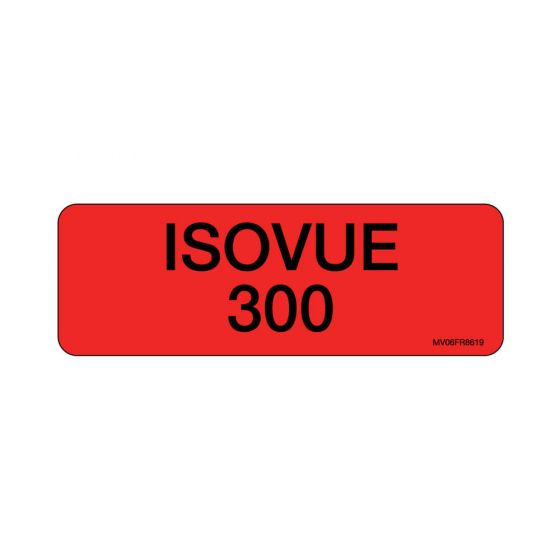 Label Paper Permanent ISOVUE, 300, 1" Core, 2 15/16" x 1", Fl. Red, 333 per Roll