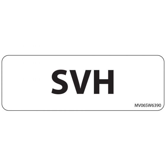 Label Paper Removable SVH, 1" Core, 2 15/16" x 1", White, 333 per Roll