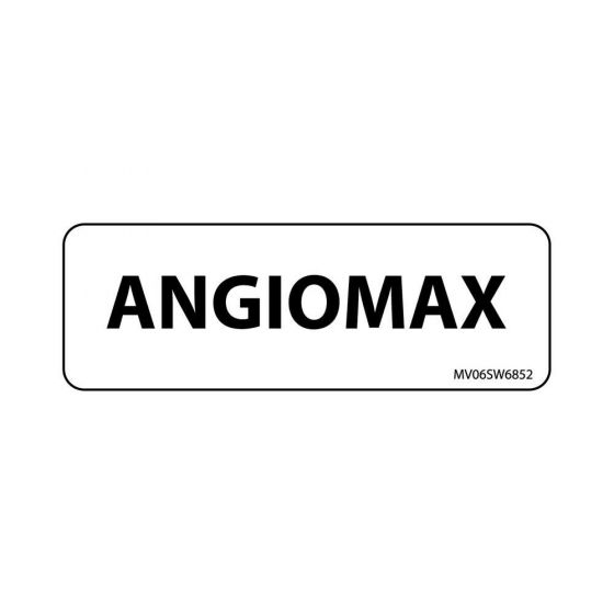 Label Paper Removable Angiomax, 1" Core, 2 15/16" x 1", White, 333 per Roll