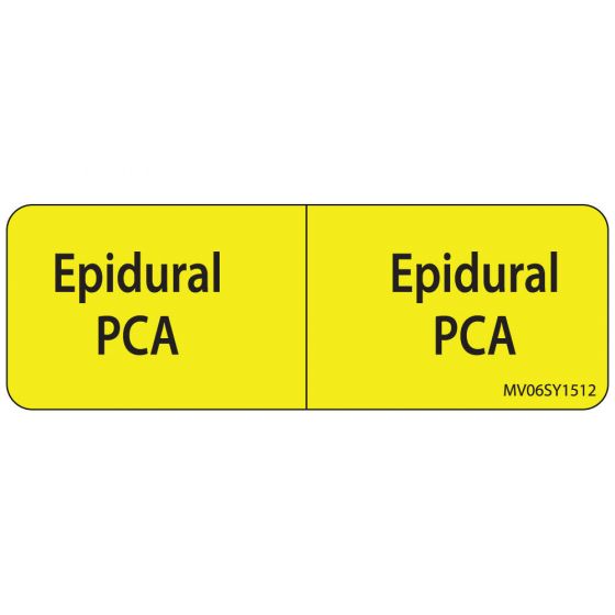 Label Paper Permanent Epidural Epidural 1" Core 2 15/16"x1 Yellow 333 per Roll
