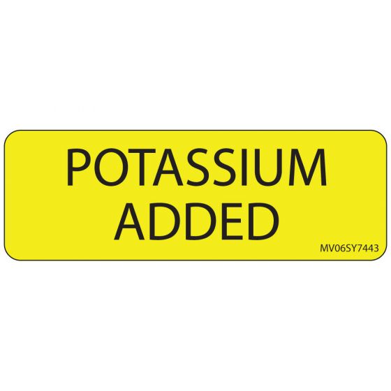 Label Paper Permanent Potassium Added, 1" Core, 2 15/16" x 1", Yellow, 333 per Roll
