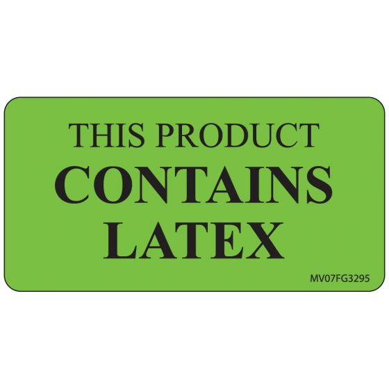 Label Paper Removable This Product, 1" Core, 2 15/16" x 1", 1/2", Fl. Green, 333 per Roll