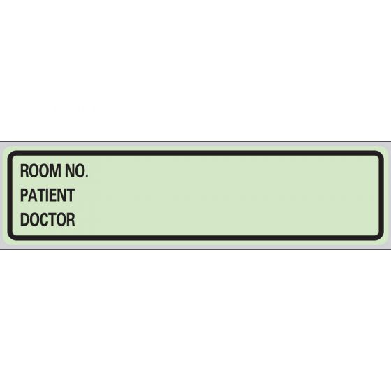 Label Paper Removable Room No. Patient, 1" Core, 5 3/8" x 1", 3/8" Lime, Green, 200 per Roll