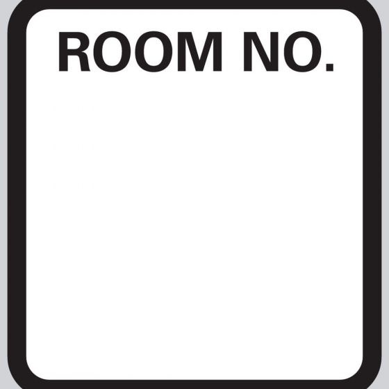 Label Paper Removable Room No., 1" Core, 1 1/2" x 1", 3/8", White, 200 per Roll