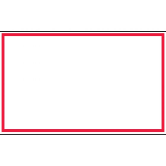 Lab Communication Tape with Red Border (Removable) 1 x500" White - 308 Imprints per Roll