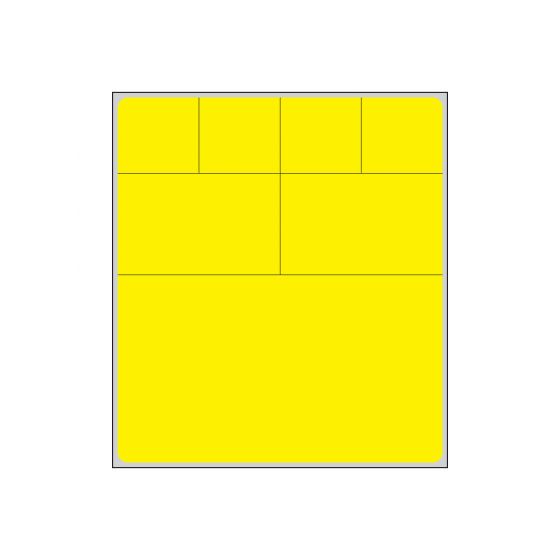 Label Cerner Direct Thermal Paper Permanent 3" Core 4"x4 1/2" Yellow 1000 per Roll, 2 Rolls per Box