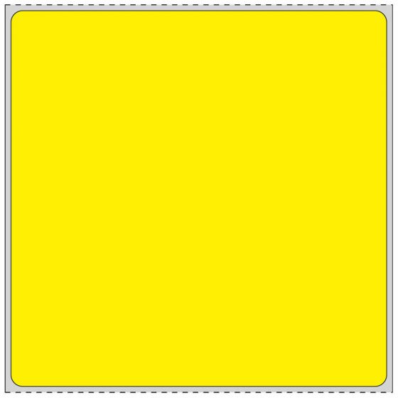 Label Direct Thermal Paper Permanent 3" Core 4"x4 Yellow 1500 per Roll