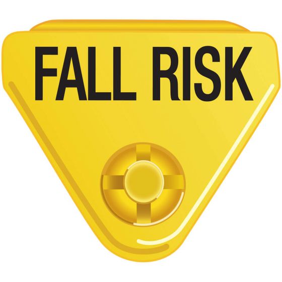 In-A-Snap® Alert Bands® Clasp Plastic "Fall Risk" Pre-Printed Color Text, Interleaving Design, State Standardization Adult/Pediatric Yellow - 250 per Package