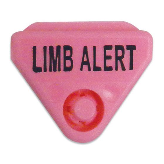 In-A-Snap® Alert Bands® Clasp Plastic "Limb Alert" Pre-Printed Color Text, Interleaving Design, State Standardization Adult/Pediatric Pink - 250 per Package