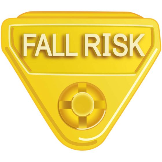 In-A-Snap® Alert Bands® Clasp Plastic "Fall Risk" Embedded Print, Interleaving Design, State Standardization Adult/Pediatric Yellow - 250 per Package