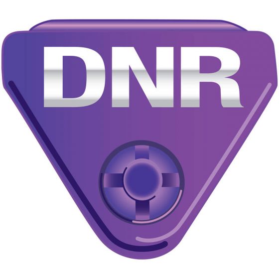 In-A-Snap® Alert Bands® Clasp Plastic "DNR" Pre-Printed Color Text, Interleaving Design, State Standardization x Adult/Pediatric Purple with Silver Imprint - 250 per Package