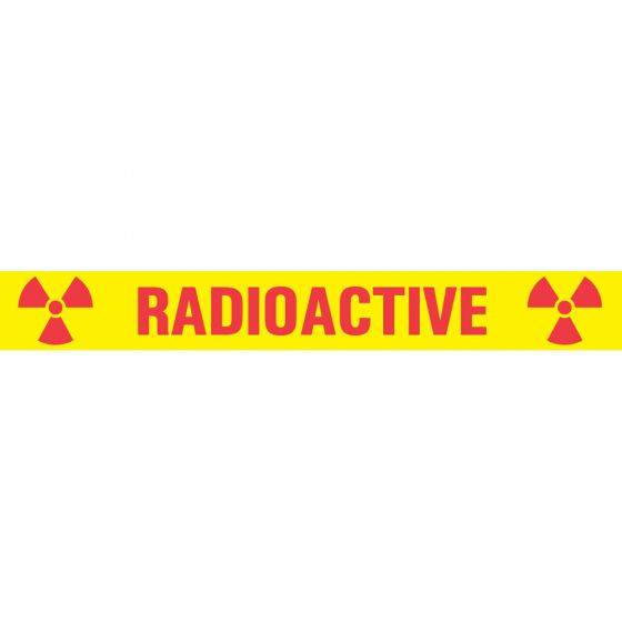 Hazard Tape (removable) Radioactive 1/2" x500" per Roll Yellow 125