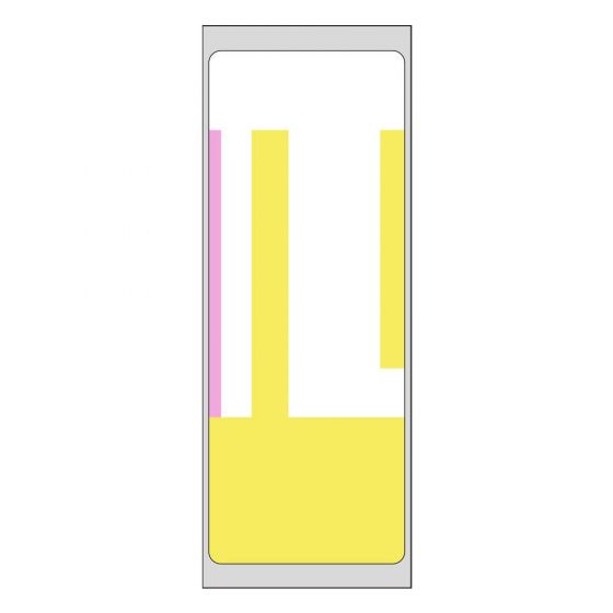 LABEL, PATIENT CENTRIC | FADE RESISTANT MATERIAL, DIRECT THERMAL, PAPER, PERMANENT, 3" CORE, 2" X 5-1/4", WHITE WITH YELLOW AND PINK