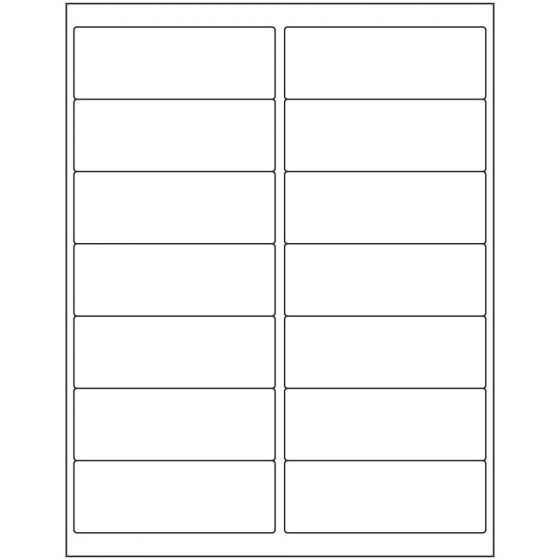Label Laser Paper Permanent 2  4"x1 7/16" White 14 per Sheet, 100 Sheets per Box