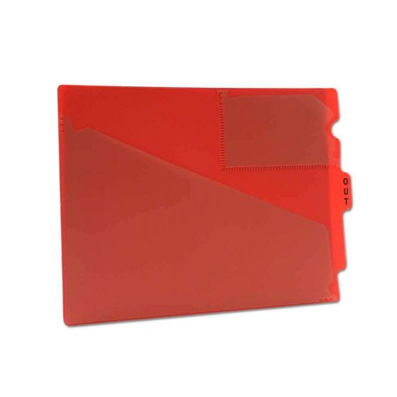 Red Outguide, Center Tab, letter size, 2 pockets