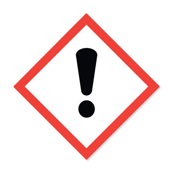LABEL HAZARD COMM EXCLAMATION MARK 2X2 WHITE/RED 250/ROLL