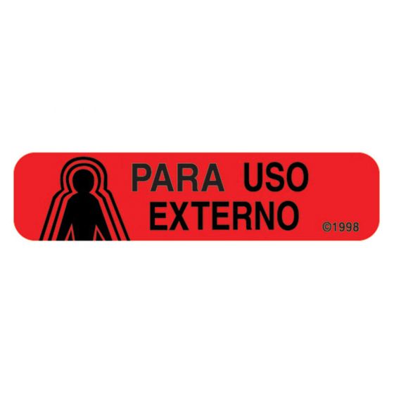 LABEL PARA USO EXTERNO, RED, 500 PER ROLL