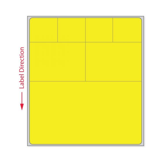 Label Cerner Direct Thermal Paper Permanent 3" Core 4"x4 1/2" Yellow 1000 per Roll, 2 Rolls per Case