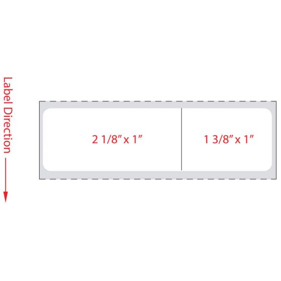 Label Direct Thermal Paper Permanent 3" Core 3 1"/2"x1 White 5000 per Roll