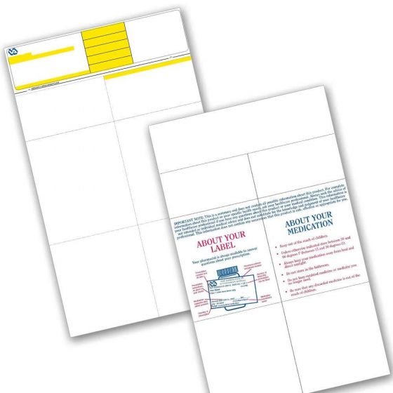 VA LABEL FORM, LASER, WHITE WITH YELLOW, LVATW8514