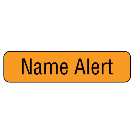 Label Paper Removable Name Alert, 1" Core, 1 1/4" x 5/16", Fl. Orange, 760 per Roll