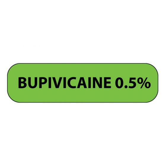 Label Paper Permanent Bupivicaine 1" Core 1 7/16"x3/8" Fl. Green 666 per Roll