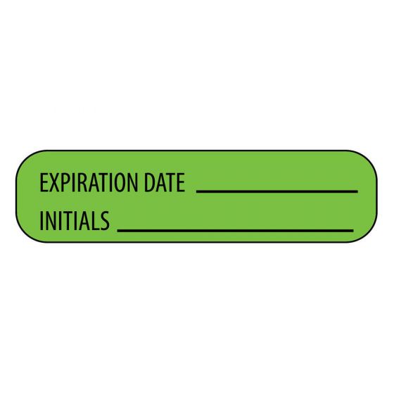 Label Paper Permanent Expiration Date 1" Core 1 7/16"x3/8" Fl. Green 666 per Roll