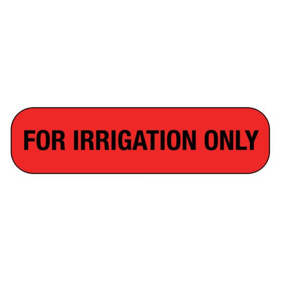 Label Paper Permanent for Irrigation Only 1" Core 1 7/16"x3/8" Fl. Red 666 per Roll