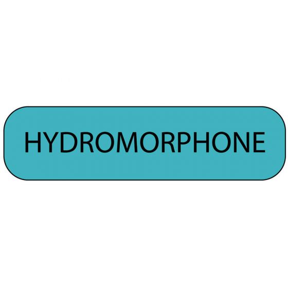 Label Paper Permanent Hydromorphone, 1" Core, 1 7/16" x 3/8", Blue, 666 per Roll