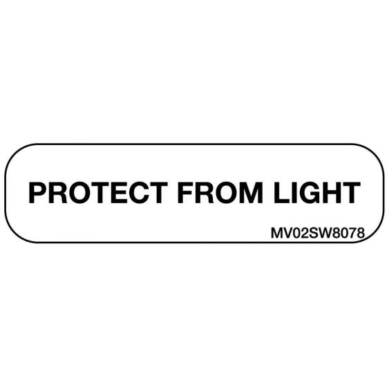 Label Paper Removable Protect From Light, 1" Core, 1 7/16" x 3/8", White, 666 per Roll
