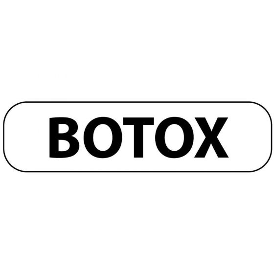 Label Paper Permanent Botox 1" Core 1 7/16"x3/8" White 666 per Roll
