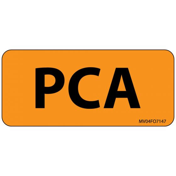 Label Paper Removable PCA, 1" Core, 2 1/4" x 1", Fl. Orange, 420 per Roll
