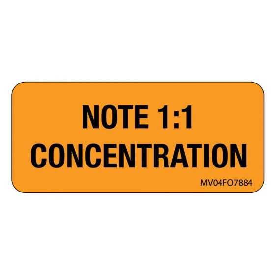Label Paper Removable Note, 1" Core, 2 1/4" x 1", Fl. Orange, 420 per Roll