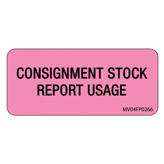 Label Paper Removable Consignment Stock -, 1" Core, 2 1/4" x 1", Fl. Pink, 420 per Roll