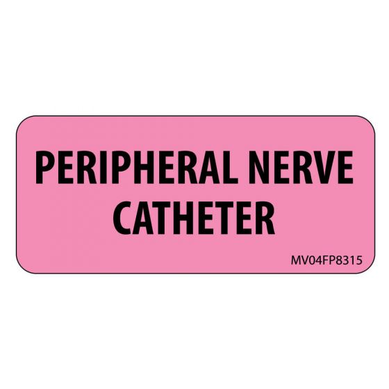 Label Paper Removable Peripheral Nerve, 1" Core, 2 1/4" x 1", Fl. Pink, 420 per Roll